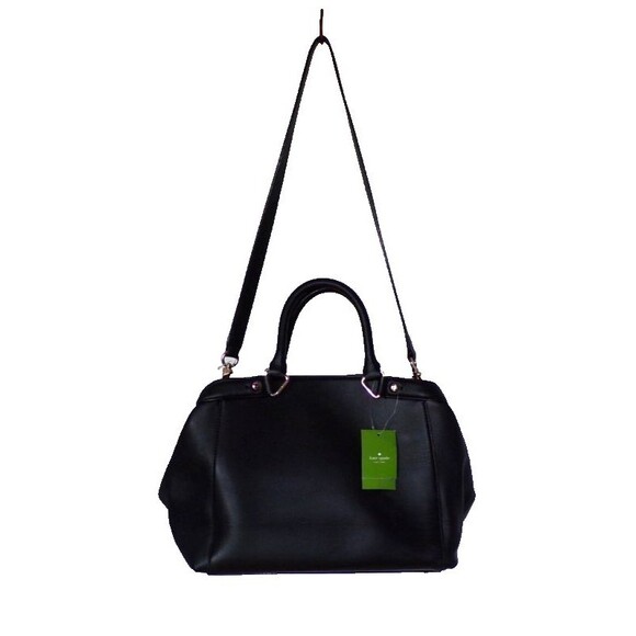 KATE SPADE Hamilton Heights Sloan Black Leather Satchel Bag Purse NWT! - Picture 3 of 9